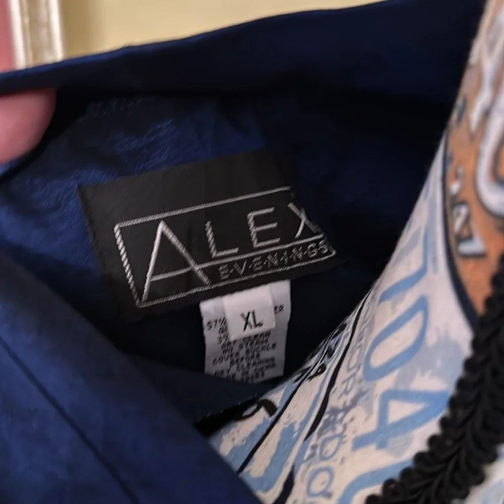 Royal blue belted formal top - Picture 3 of 3